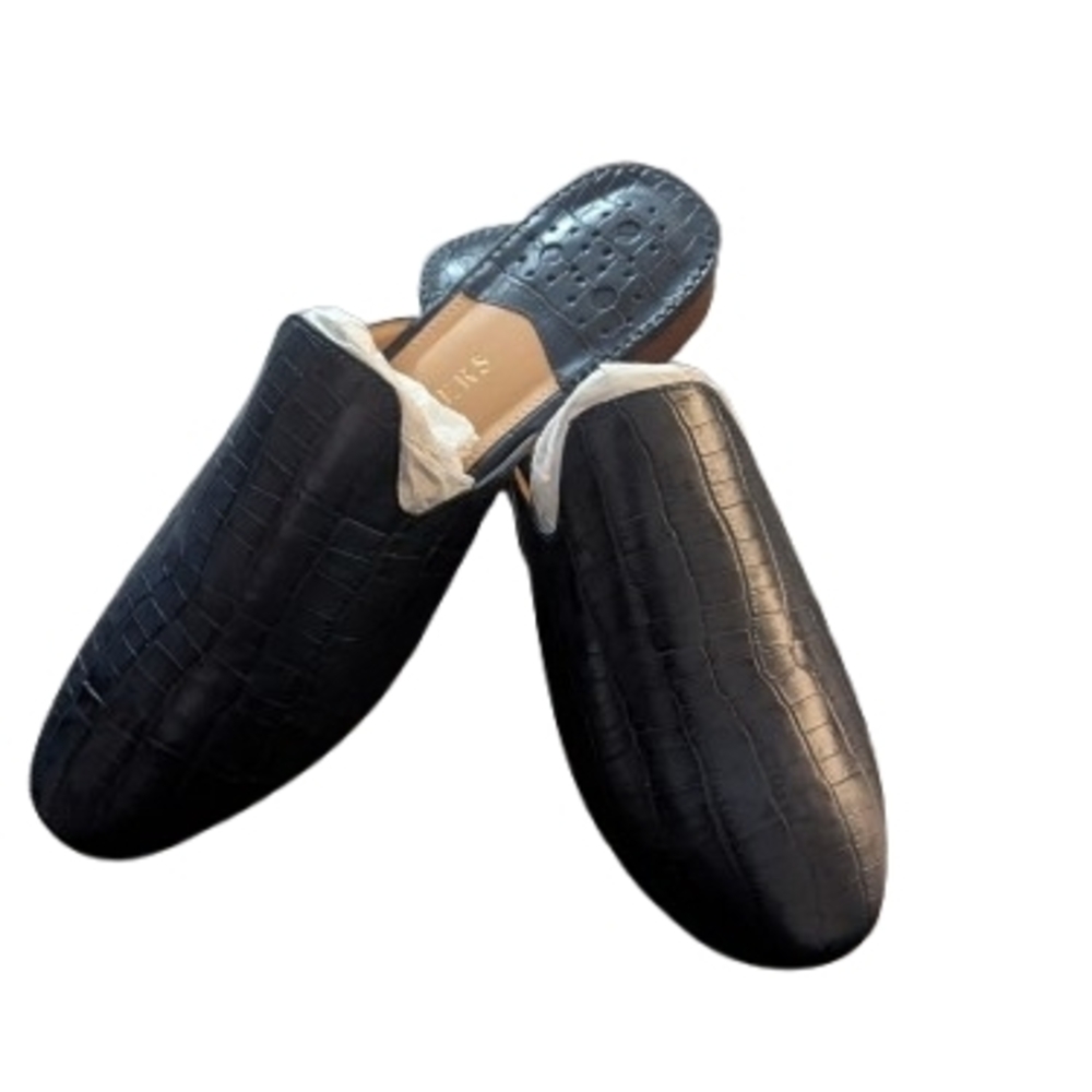 Jack Rogers Embossed Loafers Navy Blue